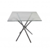 80cm 4 Seater Square Glass Table Photo