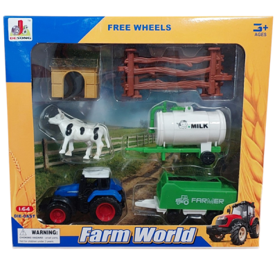 Farm World with Trekker Cow Milk Tank and more