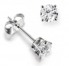 18k White Gold Four Claw Diamond Studs 0.10ct Photo