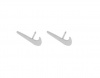 Solid Stainless Steel Stud Earrings - Tick Photo