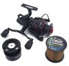 Pioneer Domin8tor 6000 Baitrunner Carp Fishing Reel & Camouflage Line Combo Photo