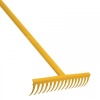Steel Garden Rake - 16 Teeth - Yellow Photo