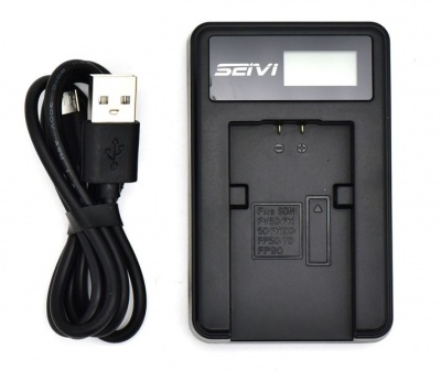 Photo of Sony Seivi LCD USB Charger for NP-FV50 Battery