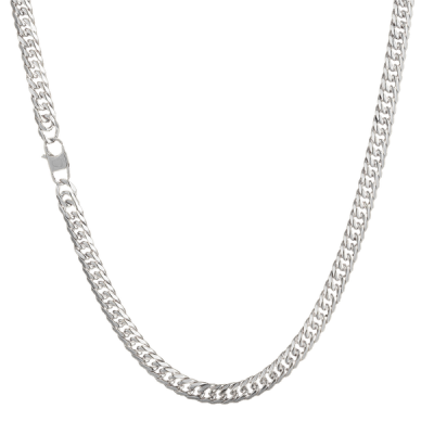 Photo of Colton James Premium Silver Mens Cuban Link Chain - 6mm Thickness