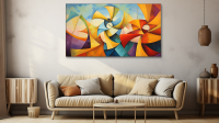 Canvas Wall Art Whirling Windmills Abstract HD0172