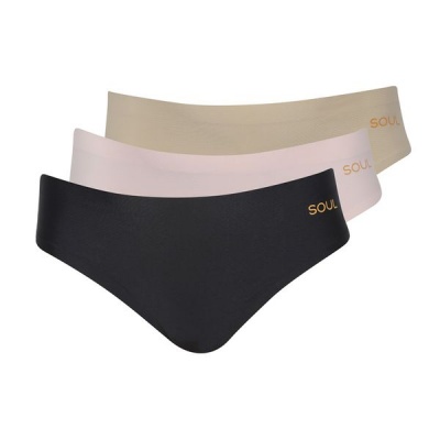 Photo of Soul Underwear Pure Stretch Seamless Panty Thong - 3 Pack