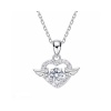CDE 925 Sterling Silver Angel Wing Necklace With AAA Zircon Photo