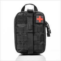 X Fusion Heavy Duty Outdoor First Aid Tactical Bag Black Rip Away Medical Bag