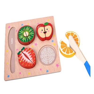 Early Education Wooden Fruit Puzzle Game Board