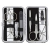 Kellermann 3 Swords Manicure Set 4255 F N Black White Faux Leather 6 Piece