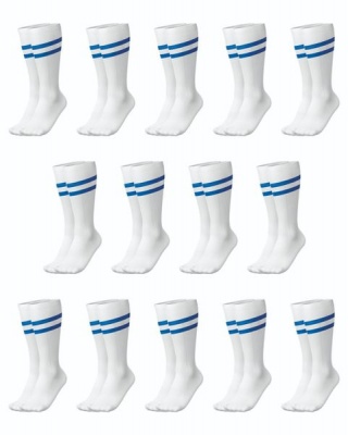 Photo of RONEX Soccer Socks - Set of 14 Pairs - White/Royal