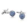 Morax Ball Silver Blue Cufflinks Photo