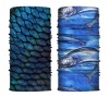 Face-Neck Warmer Bandana Face Shield Blue Scale and Blue Fish Set of 2 Photo