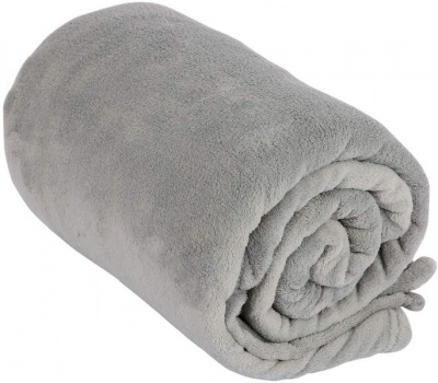 Photo of Gracesi Fleece Blanket with Sewn in Foot Compartment PediPocket 1x Ply Adult Grey