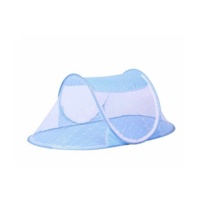Portable Baby Crib With Netting Bed Mosquito Net Blue