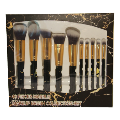 Luxe Loft Marbelous Makeup Brush Collection Set Black