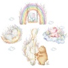 AOOYOU Dreaming Cartoon Animals Vinyl Art Sticker for Wall Decoration Photo