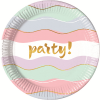 Generic Elegant Party Large Paper Plates - 23cm Photo