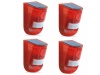 Solar Alarm Lamp Outdoor PIR Motion Sensor 4 Piece Photo