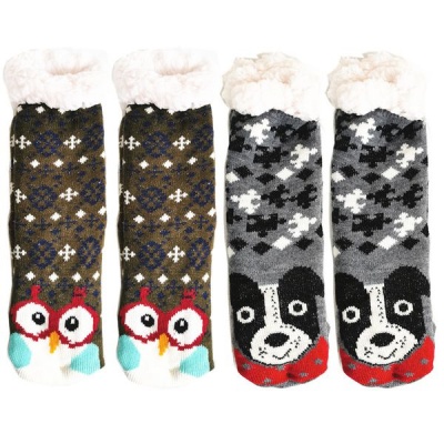 Photo of Thermal Socks 2 Pairs Cartoon Animal Winter Socks For Women Girls -Assorted