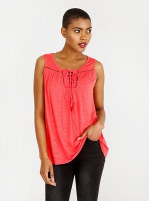 Photo of Women's edit Lace-Up Cami Coral