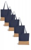 Love & Sparkles 5 x Pack Cotton & Cork Tote Bag Navy Photo