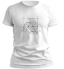 PepperSt Men's White T-Shirt - Grid Design Norse Photo