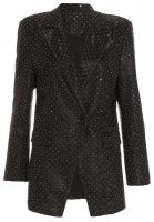 Quiz Ladies Black Diamante Tailored Blazer