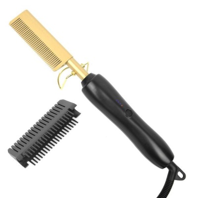 Electric Hair Hot Comb for Women and Men 2 1 StraightenerCurling iron