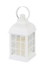 Home Quip Carraige White Lantern Warm White - Battery Operated Photo