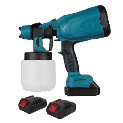 Cordless Powerful Brushless Paint Spray Gun with 2 Batteries AD 286