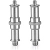 Xtreme Xccessories 1/4 - 3/8" Metal Male Converter Threaded Screw Adapter for Studio Light Photo