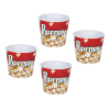 Plastic Popcorn Bucket Style Bowl - Set of 4 Photo