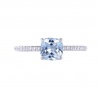 Lucid 925 Sterling Silver 4 Claw Topaz Micro Zircon Engagement Ring Photo