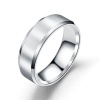 8mm Titanium-Plated Stainless Steel Ring - Silver Photo