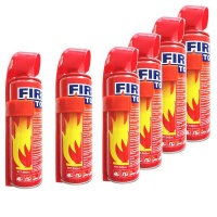 6x Portable Fire Extinguisher With Holder 500ml