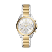 Fossil Womens Modern Courier Chronograph Two Tone Stainless Steel Watch
