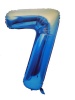 Foil Balloon Number 7 - Blue - 106cm Photo