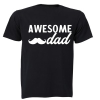 BuyAbility Awesome Dad Mustache Adults T Shirt