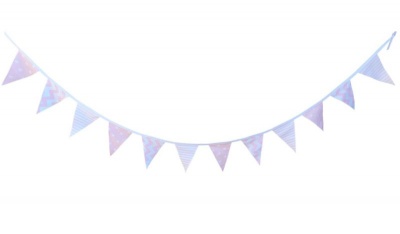 Photo of Bunting Baby Pink Stars/Stripes/Zigzag