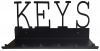 Eboy Steel Keys Rack with Large Cellphone & Sunglasses Tray - 6 Hooks - Black Photo