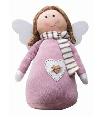 Photo of The Nordic Collection Nordic Large Pink Angel Xmas Christmas Décor Ornament or Door Stopper 30cm