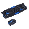 Cell N Tech Hk8100 2.4G Wireless Gaming Keyboard Mouse Combo Black&Blue Photo