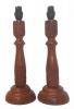 Litex Lamps Hand Carved Wooden Table lamp Twin Pack Photo