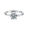 Twist Shank Solitaire 1.00ct Moissanite Engagement Ring Photo