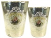 Baytiques - Set 2 Antique Silver Vases/Roses 19x16 Photo