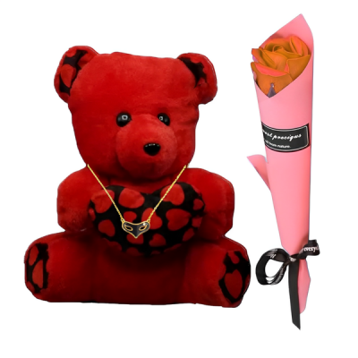 Valentine Teddy Bear Gift Box With Accessories 009