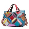 Women's Genuine Leather Multicolor Flower Tote hand bag Shoulder Bag Photo