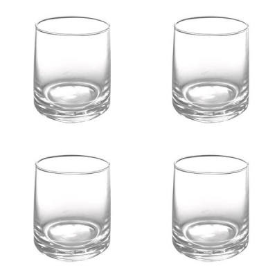Haus Republik Nordic Style Coloured Tumbler Glass Clear Pack of 4
