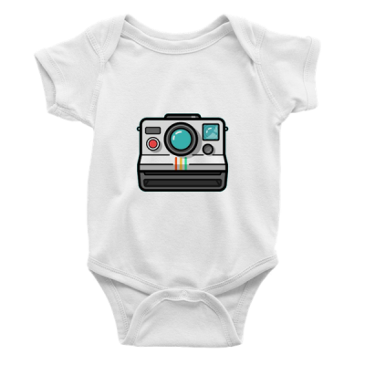 Photo of PepperSt Long Sleeve Baby Grow - Camera - White